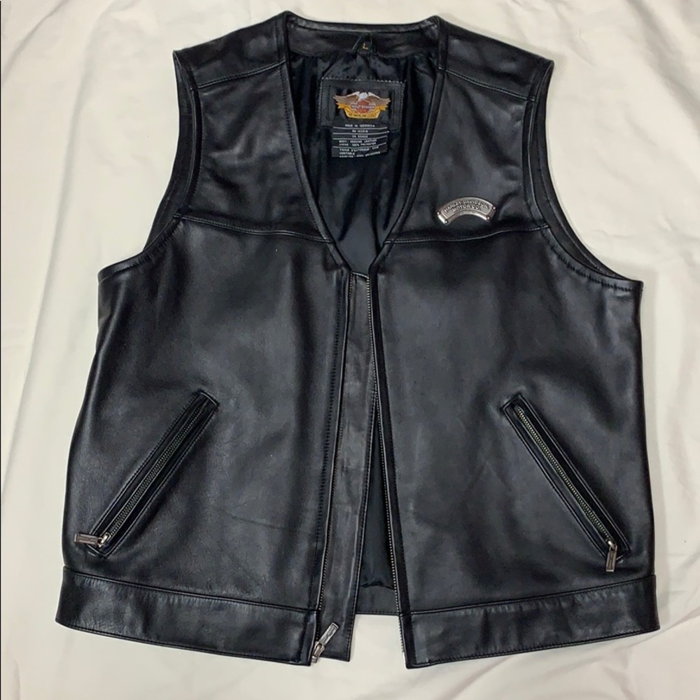 Harley-Davidson Embossed Leather Motorcycle Vest